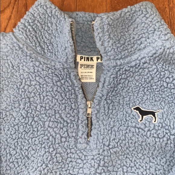 VS Pink blue Sherpa half zip - Picture 3 of 7